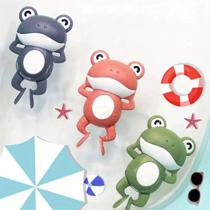 Baby Splashing Frog Toy Wind up Small Frog Swimming Bath Toy Gift