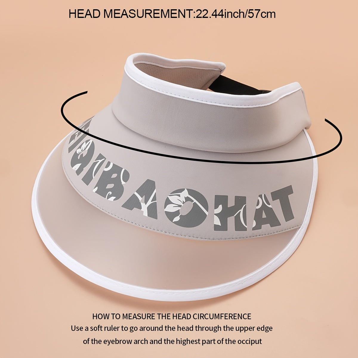 Letter Print Visors Sunscreen Hat UV Protection Face Cover Ponytail Cap