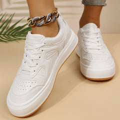 Colorblock Flat Sneakers Round Toe Low Top Sports Shoes