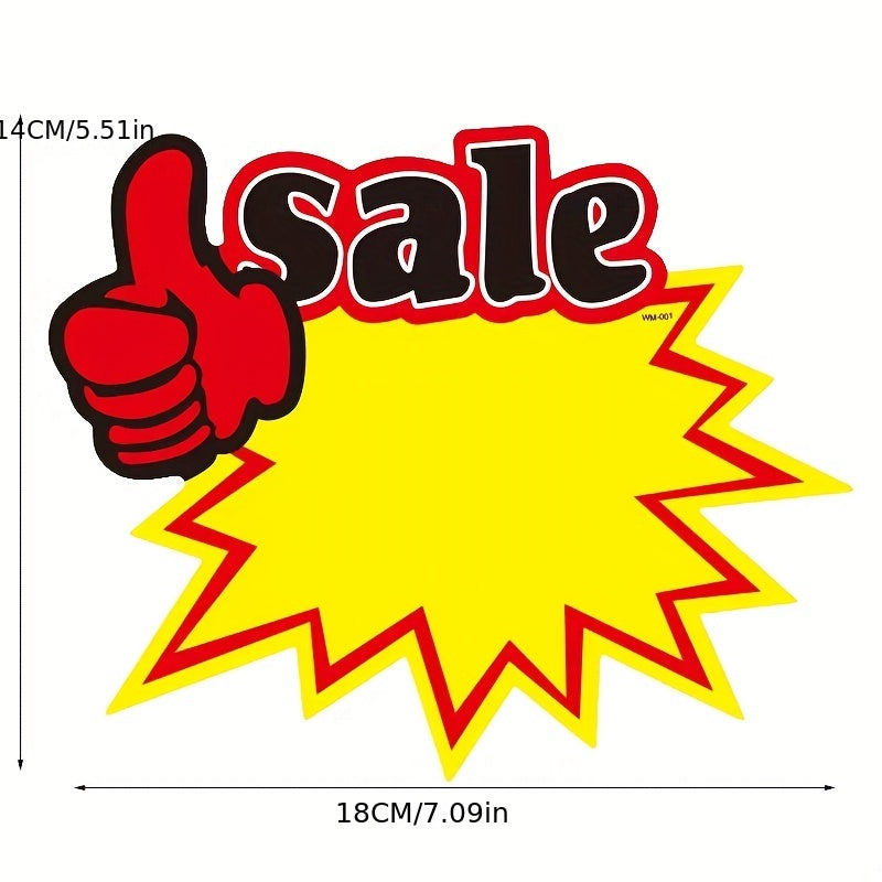 50Pcs Display Signs for Malls & Clothing Promotions