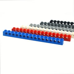 10pcs 1X16 Perforated Brick Building Blocks - MOC Parts