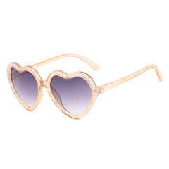 Girls Heart Shaped Sunglasses UV Protection Decorative Accessories