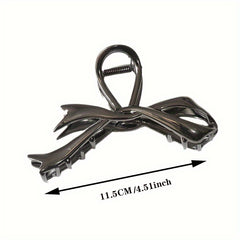 Minimalist Bow Ribbon Hair Claw Clip Non-slip Metal Hair Clip Women Girls