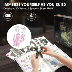 3D Puzzle LED Flying Dutchman 360pcs Pirate Craft Model Kit