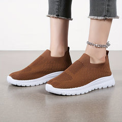 Women's Argyle Pattern Slip-On Running Shoes