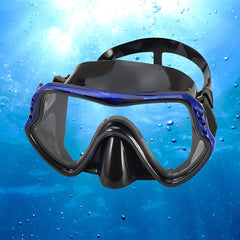 Adult Diving Goggles and Snorkel Set with Silicone Face Mask