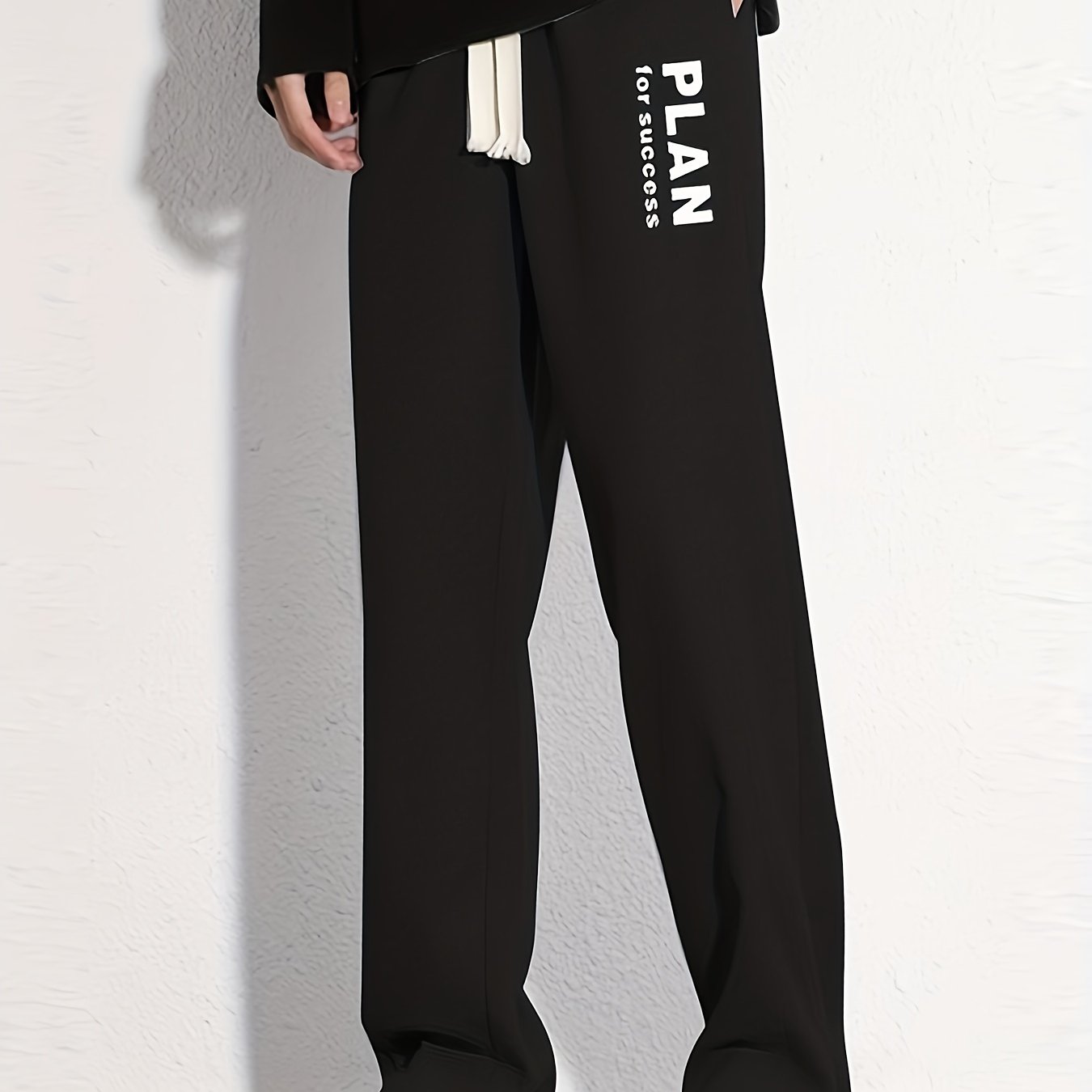 Men's Casual Cotton Sweatpants Loose Fit Drawstring Pants