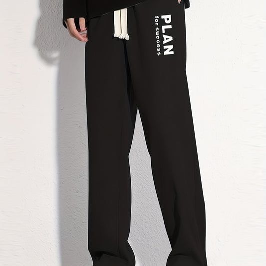 Men's Casual Cotton Sweatpants Loose Fit Drawstring Pants
