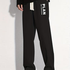 Men's Casual Cotton Sweatpants Loose Fit Drawstring Pants