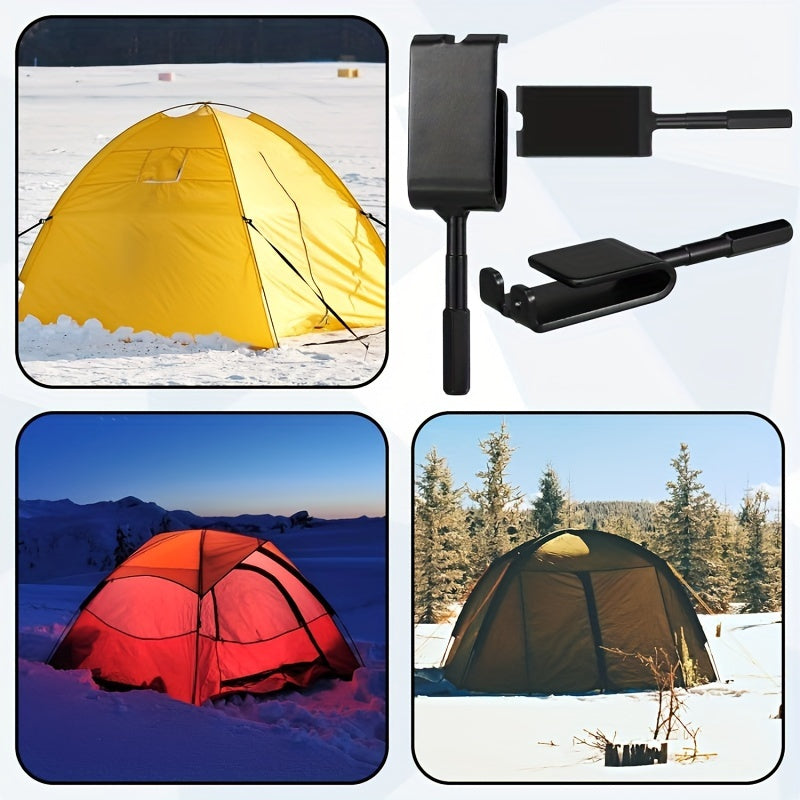 Ice Anchor Drill Adapter for Setting Up Ice Fishing Shelter Tent