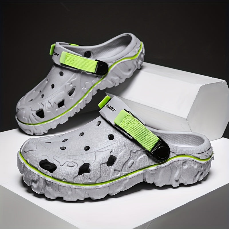 Men's Hollow Out Closed Toe Sandals Soft Sole Walking Shoes