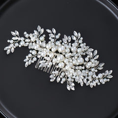 Bridal Pearl & Crystal Hair Comb for Wedding