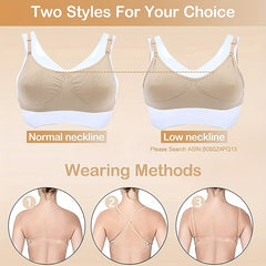 Seamless Dance Bra with Clear Back Straps