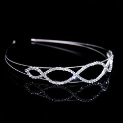 Rhinestone Queen Crown Tiara Headband Bridal Wedding Hair Accessory