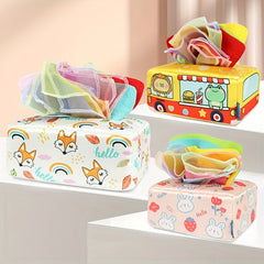 High Contrast Crinkle Montessori Square Sensory Toy for Babies