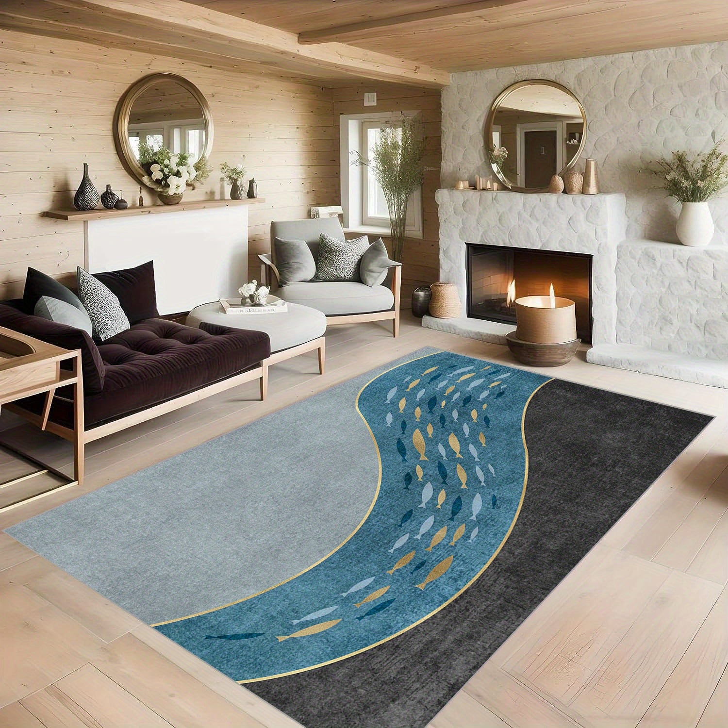Soft Faux Sheepskin Floor Mat Cashmere Carpet Anti Slip Washable Large