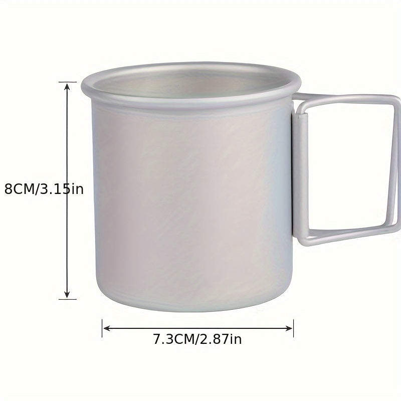 Portable Folding Aluminum Water Cup for Camping Picnic Hiking