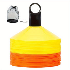 Agility Soccer Cones Set with Carry Bag and Holder - Soccer Training Equipment