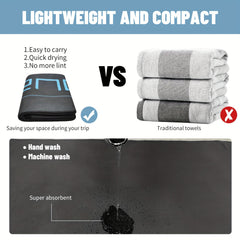 Quick Drying Beach Towel Soft Portable Absorbent Travel Swimming Yoga Camping