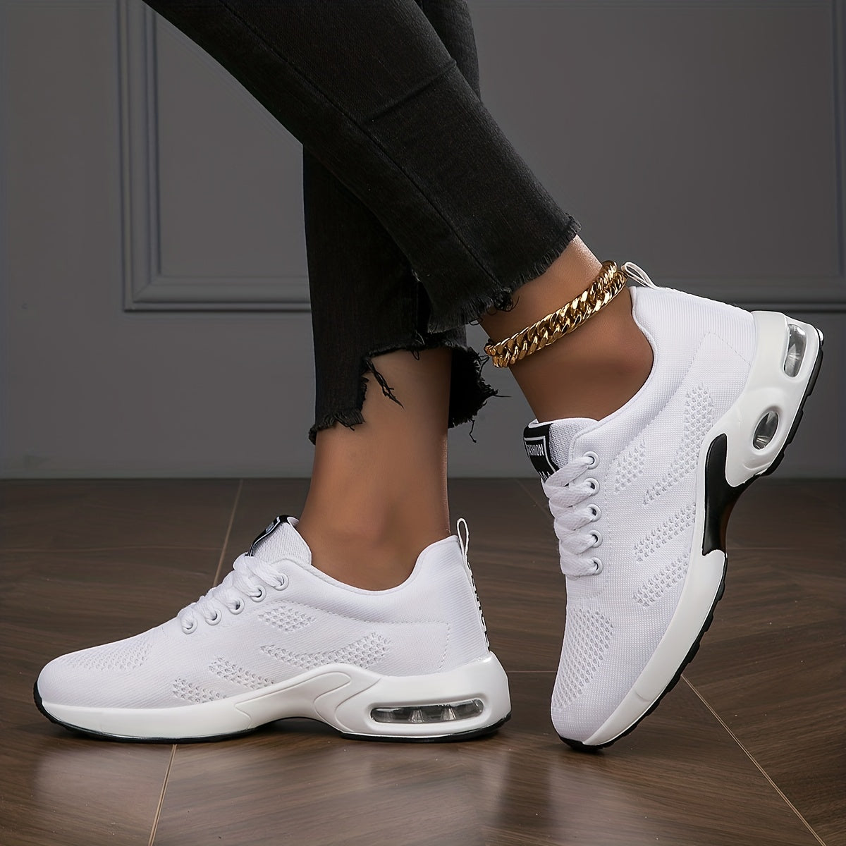 Women's Air Cushion Sports Shoes Breathable Low Top Sneakers
