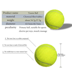 High-Elasticity 1pc Tennis Ball for Training