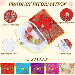 12pcs Jewelry Silk Purse Pouch Gift Bags Random Colors