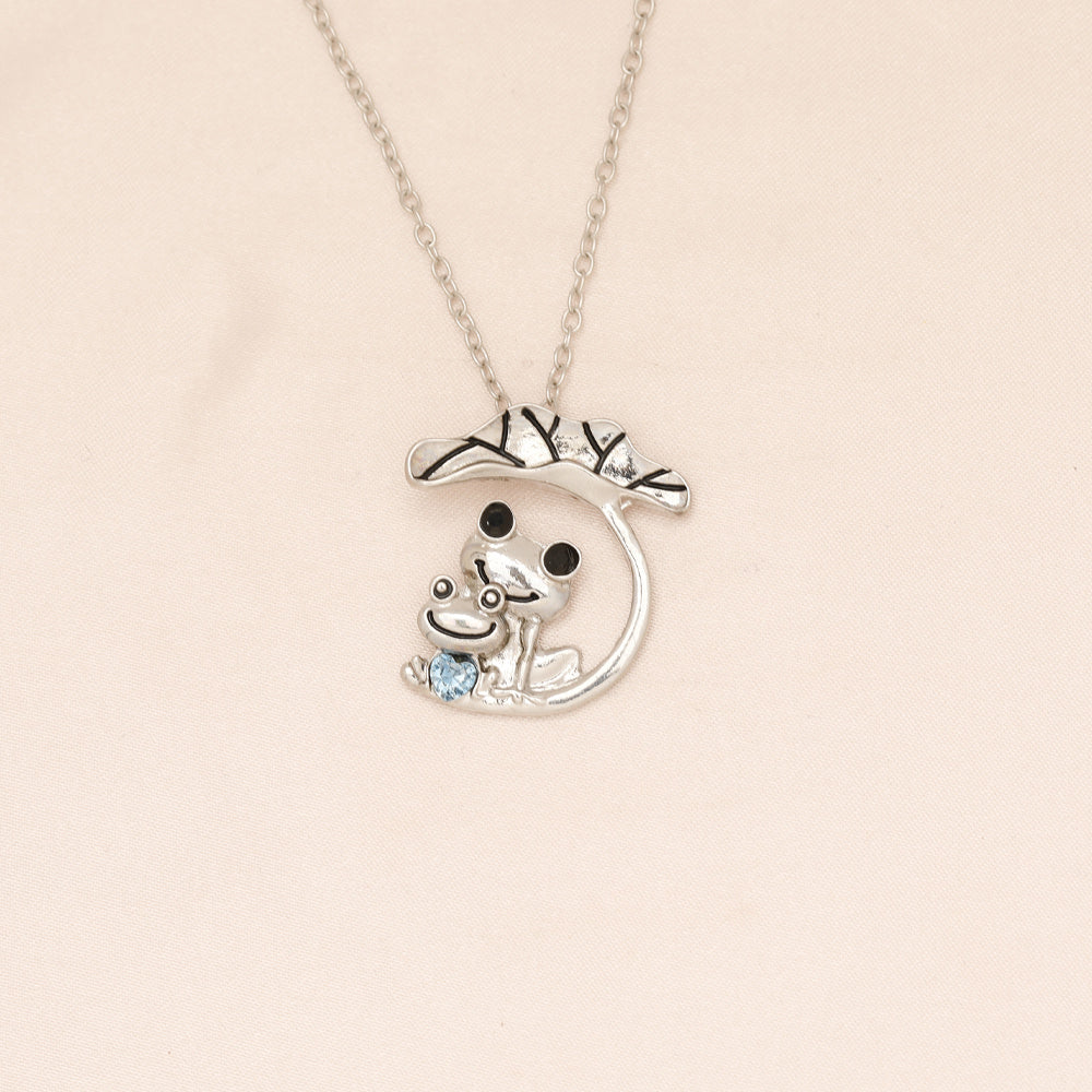 Cartoon Frog Pendant Necklace Decorative Jewelry Gift For Girls