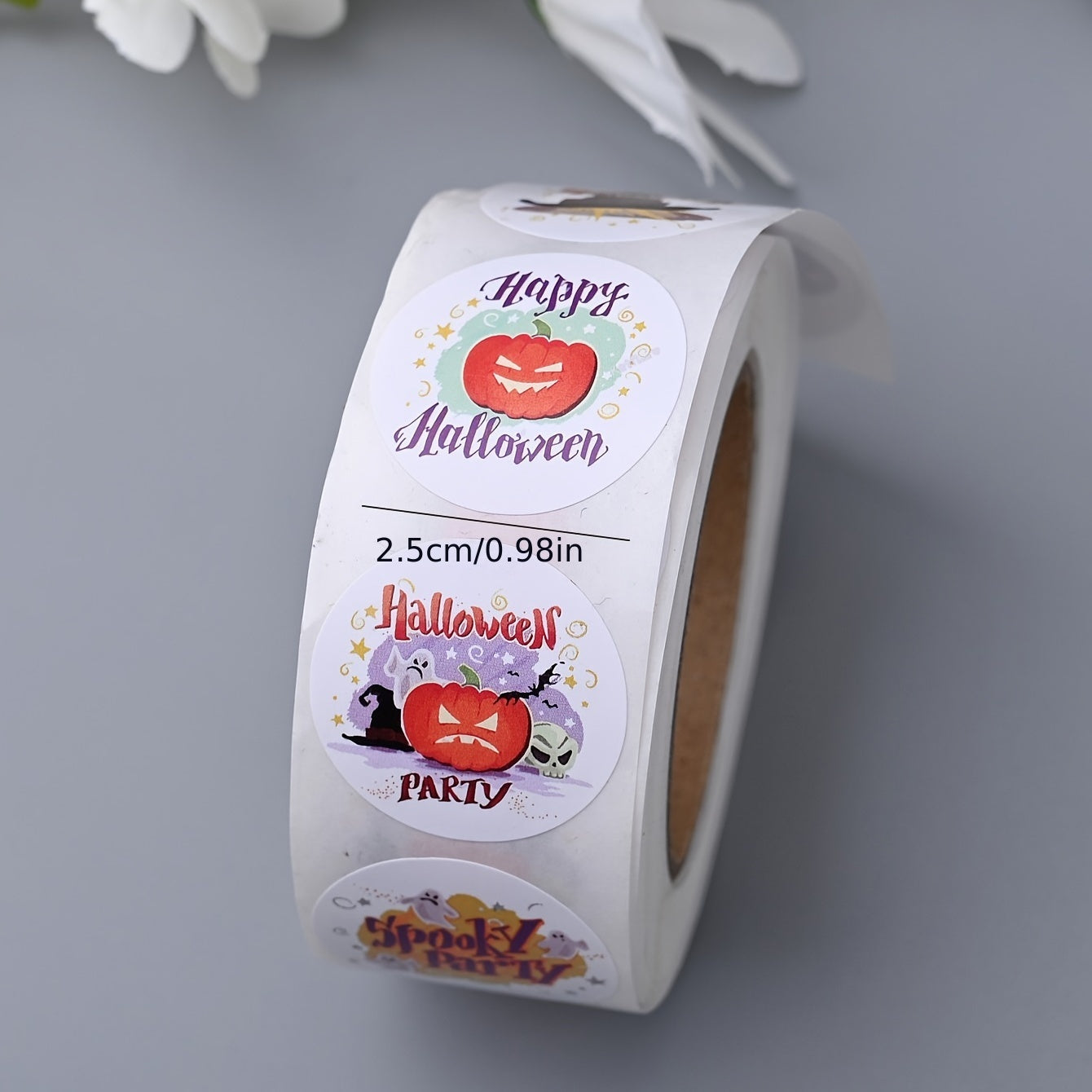 500pcs Halloween Pumpkin Stickers Gift Cartoon Pattern Greeting Cards