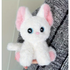 Cat Plush Toy w/ Table & Bunny Ears Soft Faux Fur Puppy Girls Couples Birthday