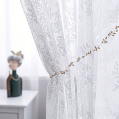 1pc Lace Curtains Sheer Knitting Curtains for Home Decor