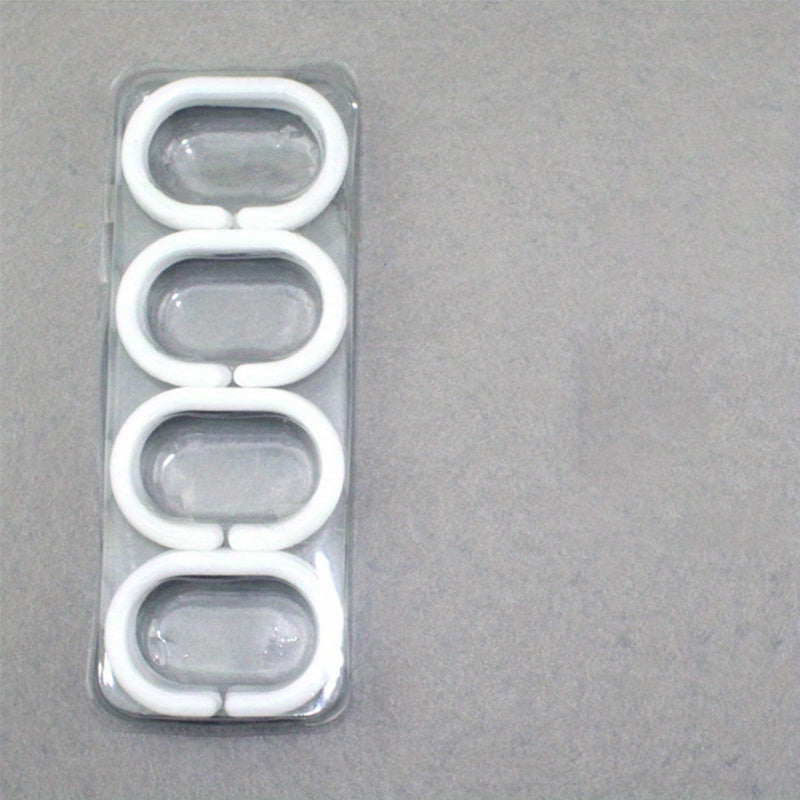 12pcs C Shaped Curtain Rings with Single Hook for Shower Curtains