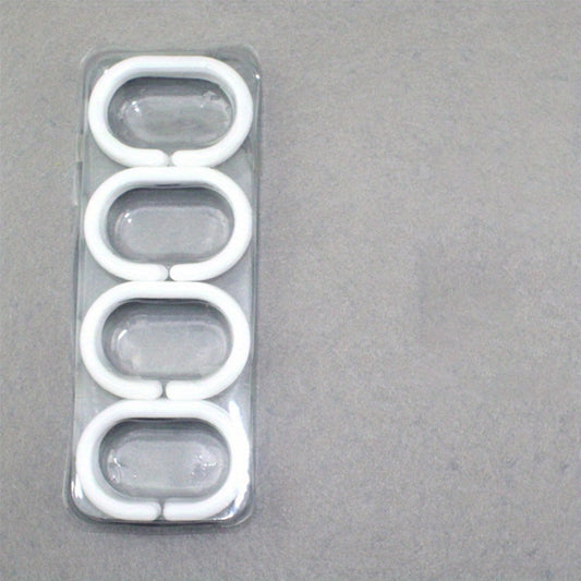 12pcs C Shaped Curtain Rings with Single Hook for Shower Curtains