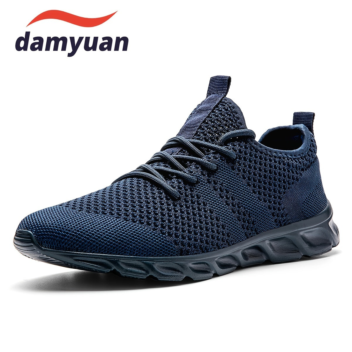 Men's Knit Shock Absorption Running Sneakers Anti Skid Casual Shoes