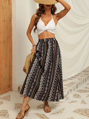 Tribal Print High Waist Maxi Skirt for Women