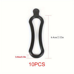10pcs Silicone Straps for Bike Lights Long/Short Bands