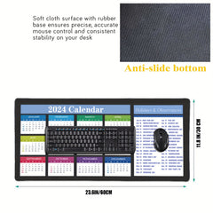 Large Calendar Mouse Pad for Women 30x60cm