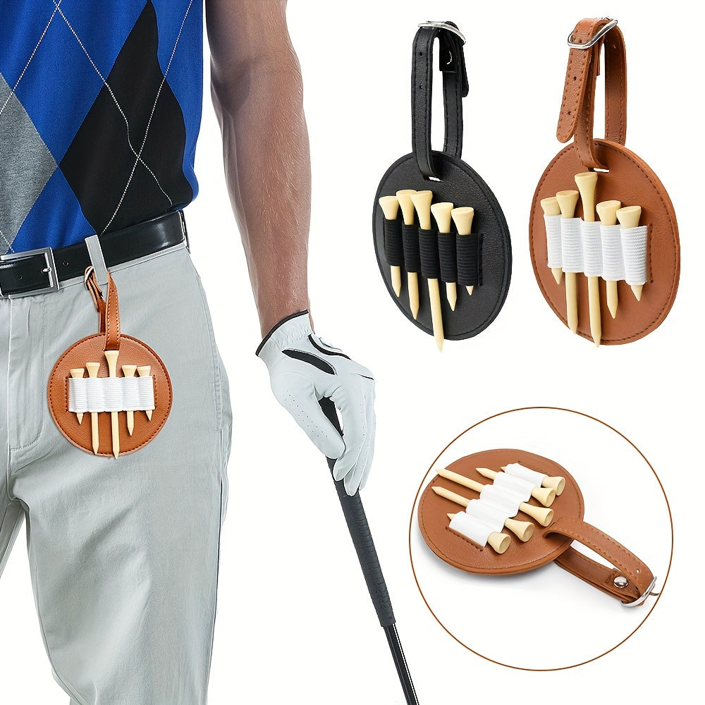 Golf Spike Inserted Bag & 5 Wooden Ball Spikes