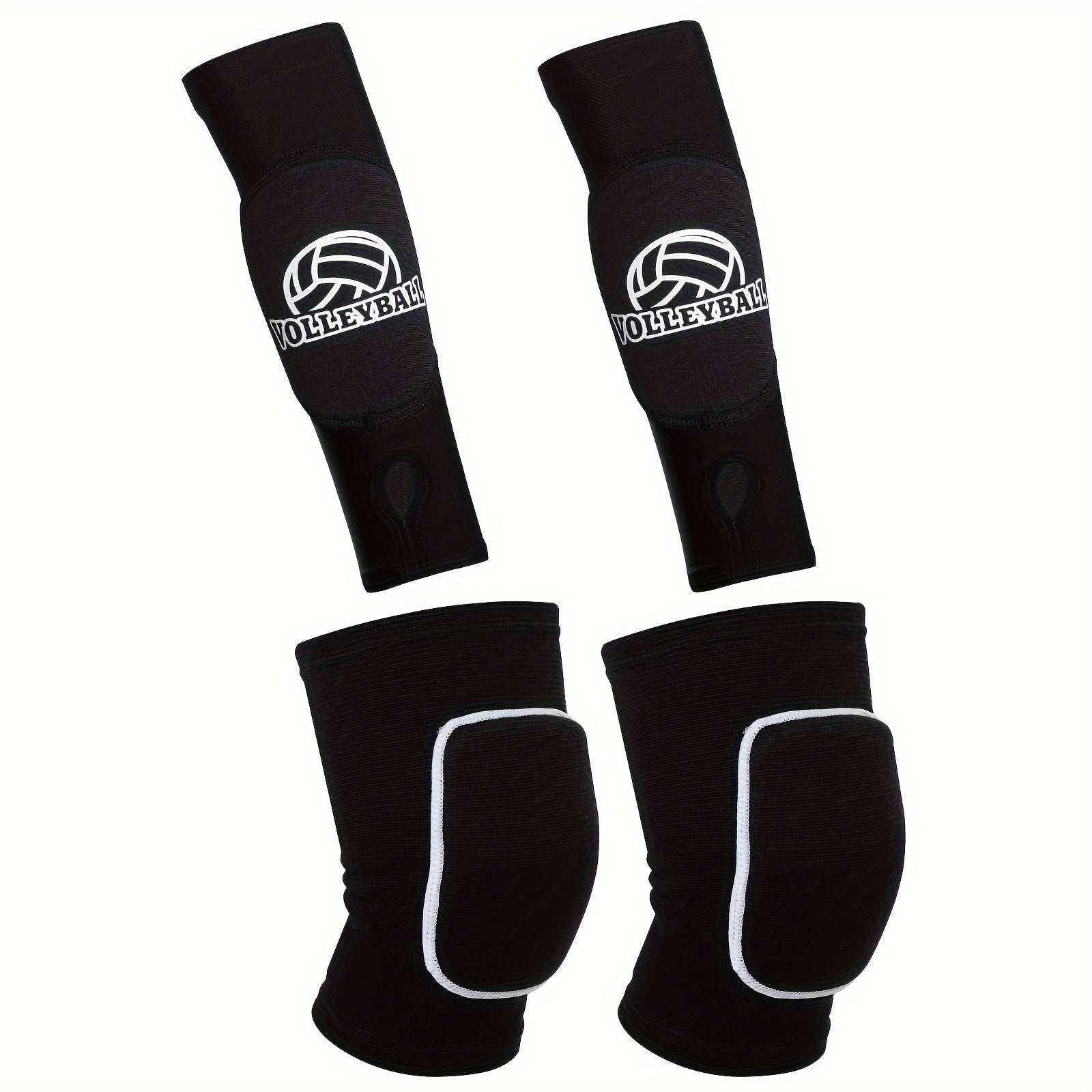 Women's Volleyball Knee Pads & Arm Sleeves Set - Protective Gear for Girls