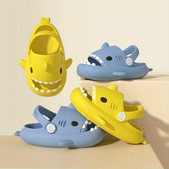 Girl's Cartoon Shark Lightweight Slippers Quick drying Non Slip Slide Slippers