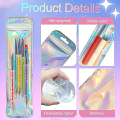 50pcs Translucent Plastic Ziplock Bags for Beauty and Acne Tools