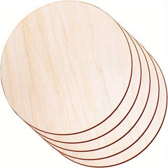 5pcs Wooden Circles Round Wood Slices for DIY Crafts
