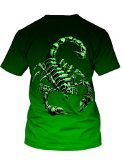 Men's 3D Scorpion Graphic T-shirt Active Stretch Novel Tee
