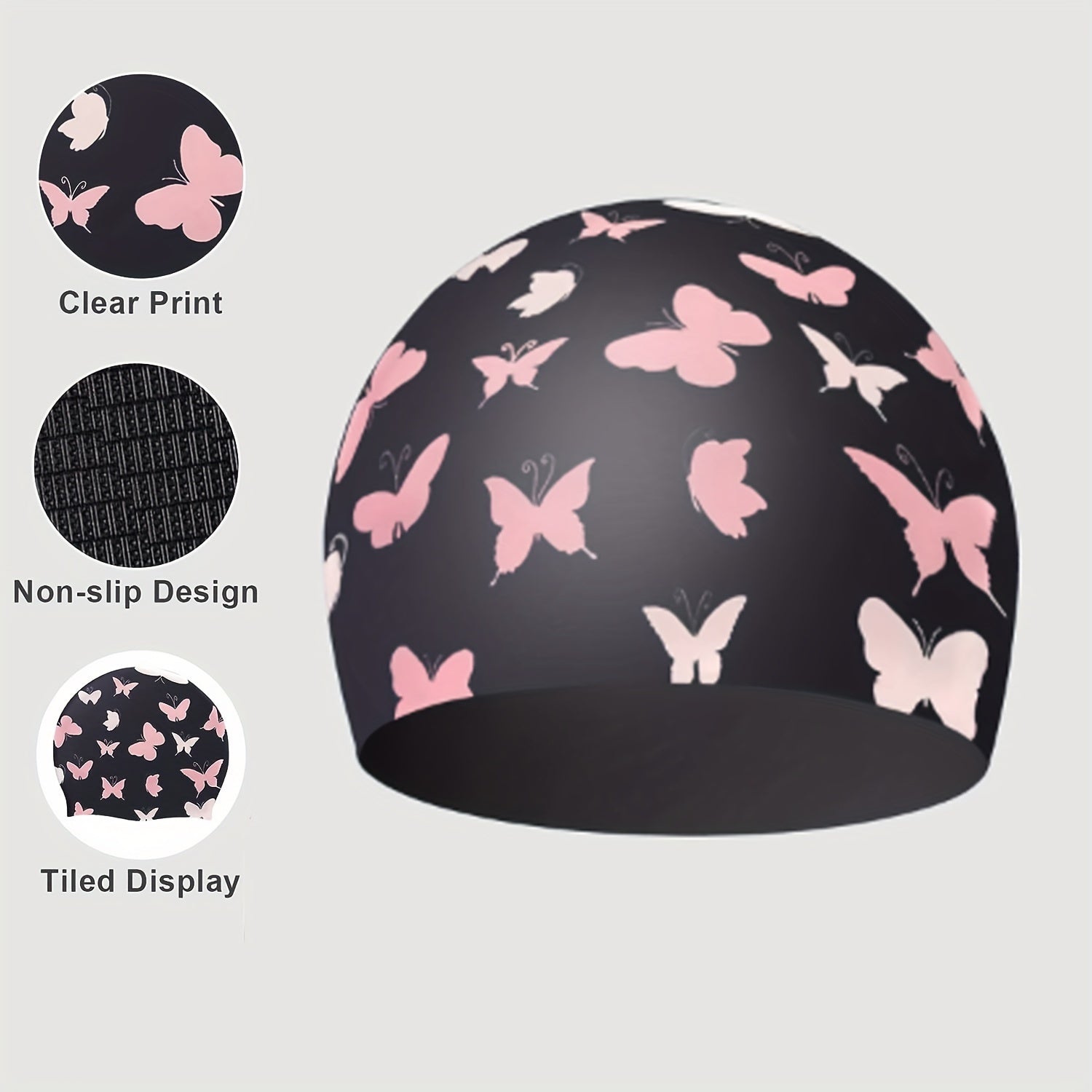 Cartoon Animal Print Silicone Swimming Cap