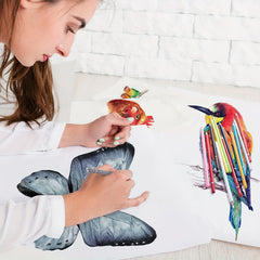 72 Colored Pencils Set with Canvas Wrap Orange Red Shades