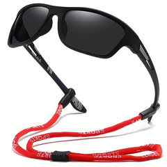 Polarized Sports Sunglasses With Glasses Strap For Women Men