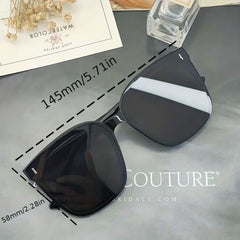 Square Rivet Decor Sunglasses Anti Glare UV400