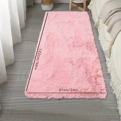 2pcs Pink Plush Area Rug Ultra Soft Large Living Room