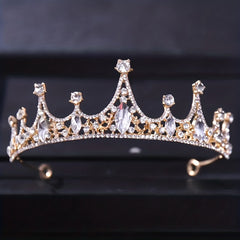 Vintage Rhinestone Crown Princess Headband for Girls
