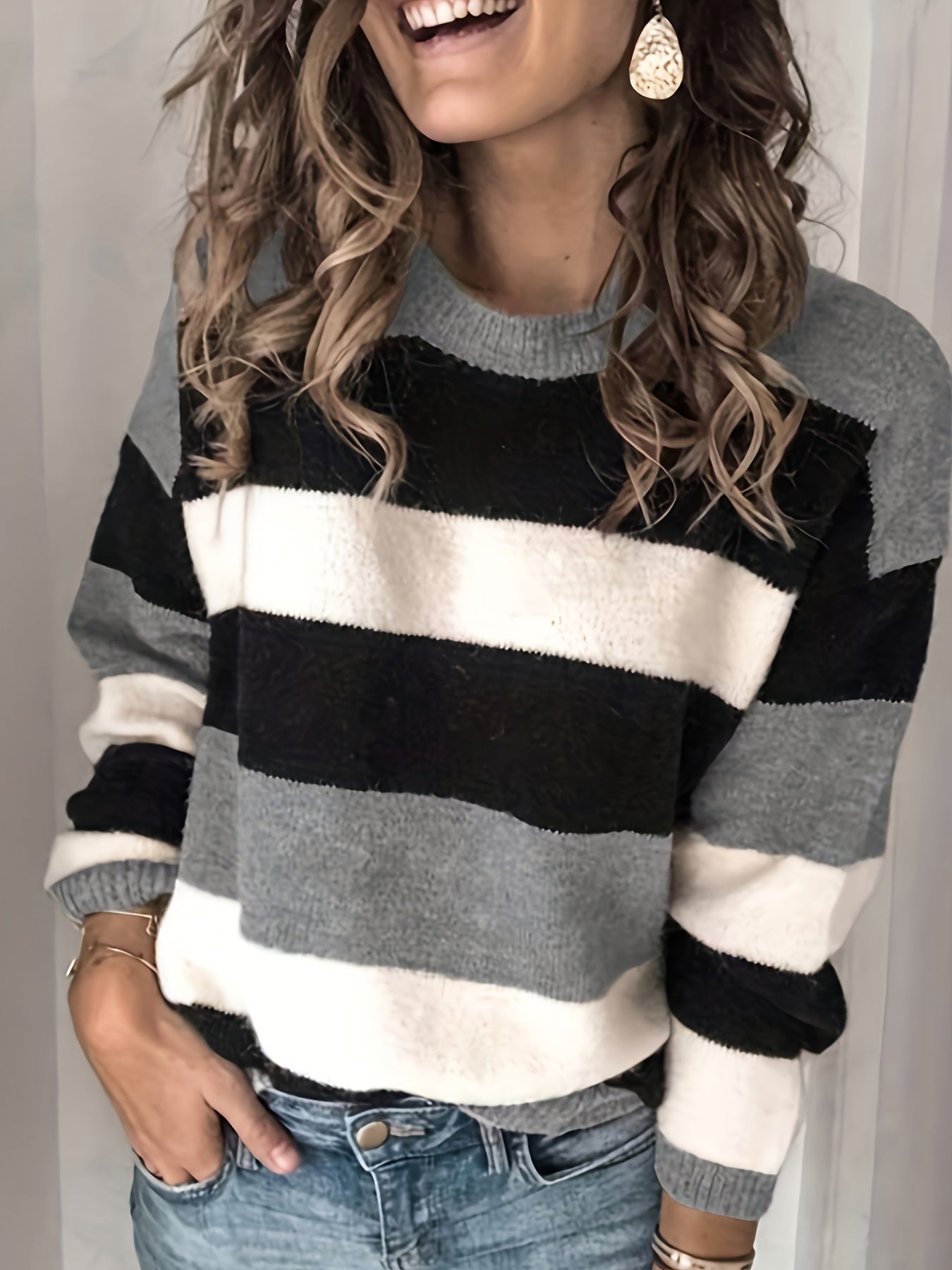 Striped Long Sleeve Sweater