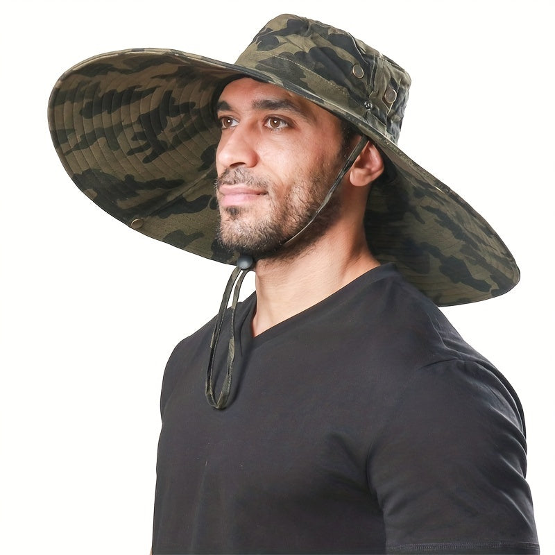 Oversized Brim Bucket Hat for Outdoor Sun Protection